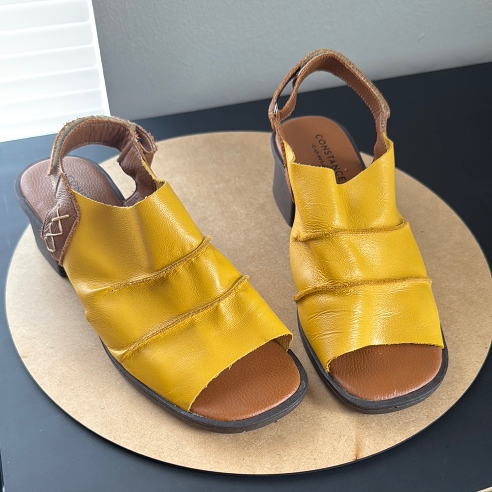 Comfortable Yellow Leather Sandals